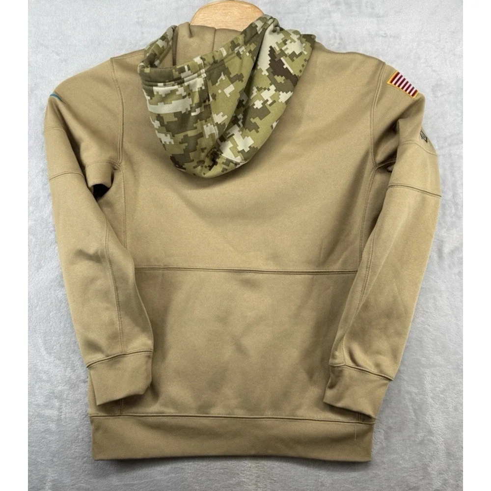 Nike Carolina Panthers Hoodie NFL Salute To Service Beige Sweatshirt USA Men's S